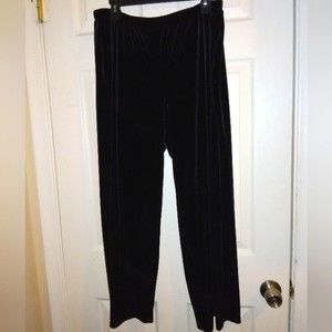 Chico's Travelors velour black pants velvet feel size 3 with is XL